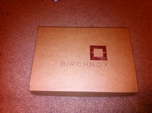 The unopened birchbox.